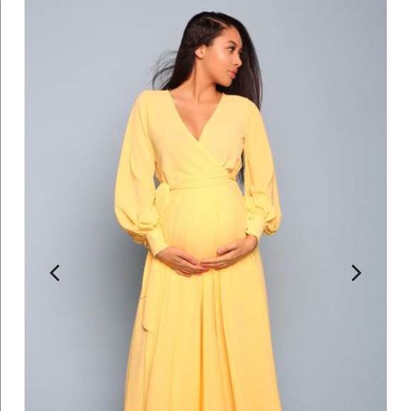 yellow maternity dress for baby shower